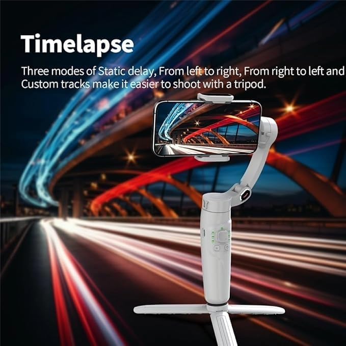 M1 3-Axis Smartphone Gimbal Stabilizer – Anti-Shake, Face Tracking, Foldable | For Reels & Vlogs