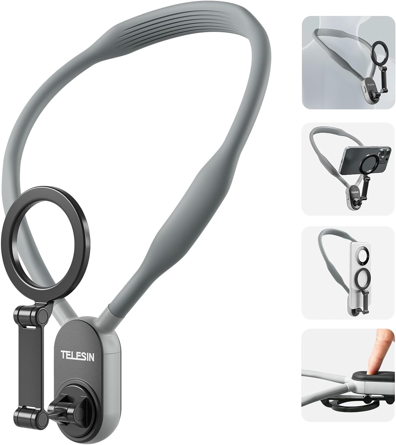 Magnetic Phone Neck Mount – Hands-Free POV Holder for Reels, Vlogs & TikTok | iPhone & Android