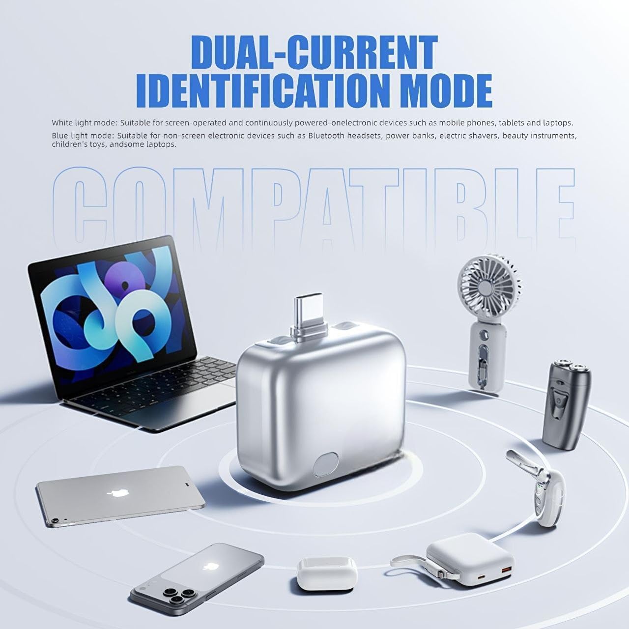 Smart Charger mini Adapter with Auto Power disconnector | Light Weight | for Android, iOS, Tablet etc.