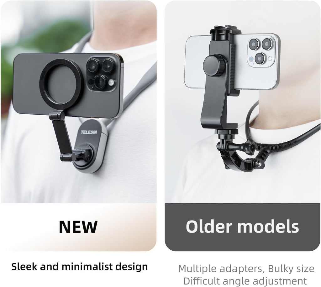 Magnetic Phone Neck Mount – Hands-Free POV Holder for Reels, Vlogs & TikTok | iPhone & Android