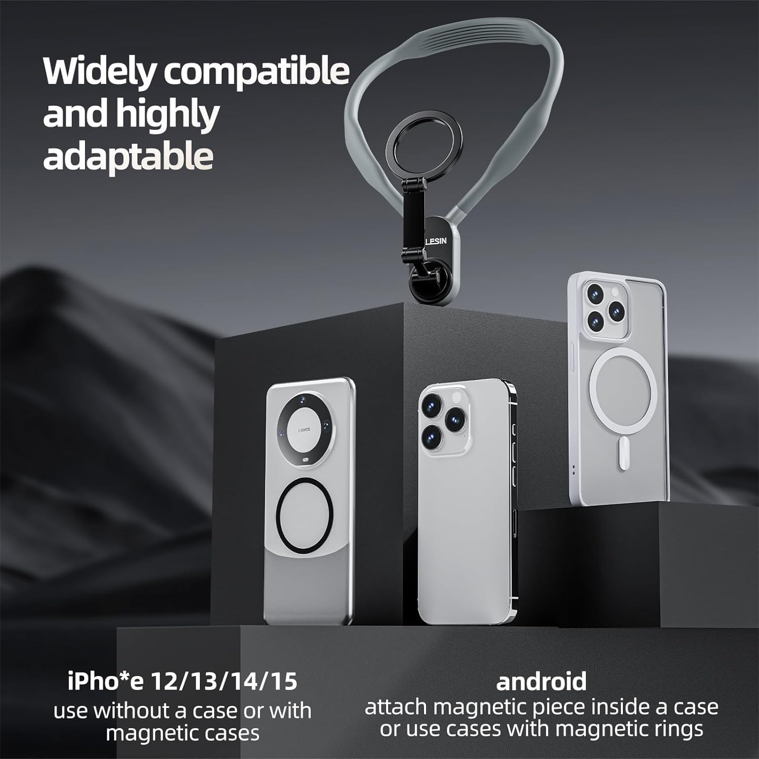 Magnetic Phone Neck Mount – Hands-Free POV Holder for Reels, Vlogs & TikTok | iPhone & Android